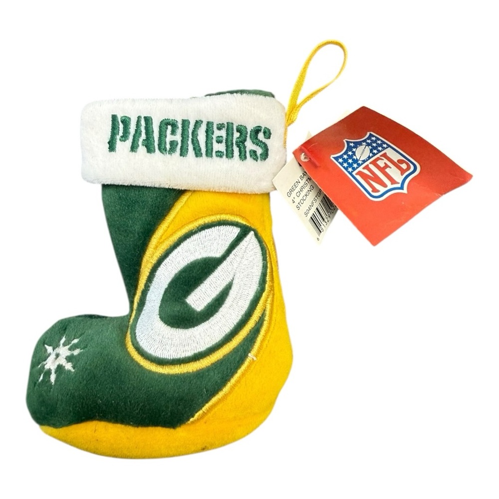 Vintage 1990’s Green Bay Packers Mini Christmas Stocking – NWT